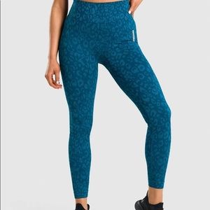 Gymshark Adapt Animal Seamless Leggings - Teal